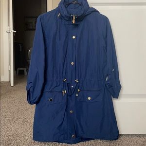 Style and Co. navy rain coat